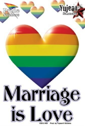 NSI - Rainbow Heart Marriage Is Love - Sticker / Decal