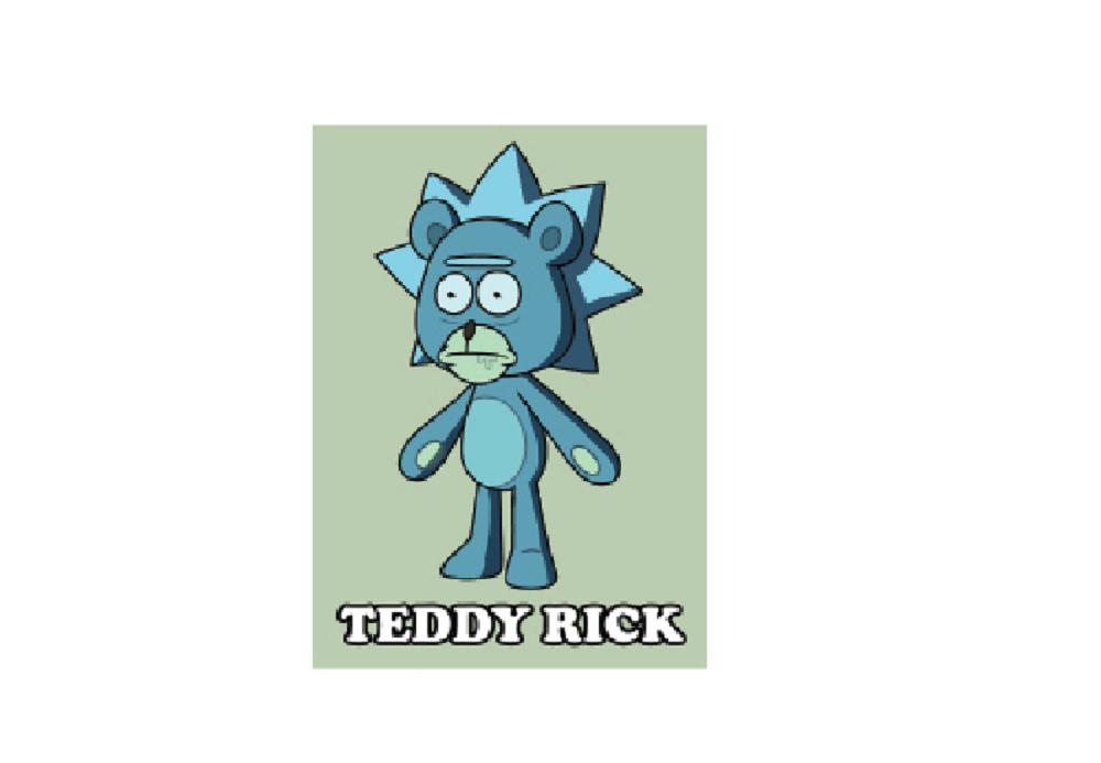 RICK & MORTY MAGNET - Officially Licensed TEDDY RICK Artwork Decorative Refrigerator Fridge Magnet - 2.5" x 3.5"