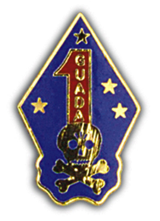 U.S. MARINES, 001ST GUADA LRRP - Original Artwork, Expertly Designed PIN - 1"