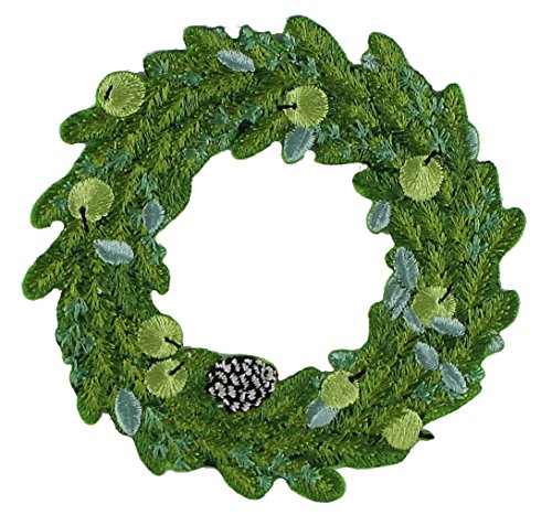 Application Christmas Door Wreath Patch
