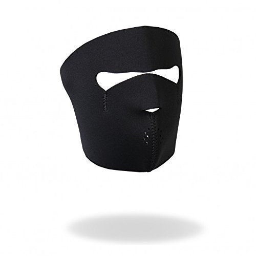 Bikers Full Protection BLACK NEOPRENE FACE MASK, with Velcro Back Closure