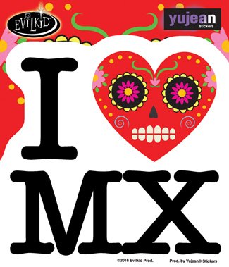 Evilkid, I HEART MX - 4.5" x 4.5" - Sticker DECAL