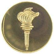 ARMY ENL ROTC TORCH - Original Artwork, Expertly Designed PIN Gold - 1.06"