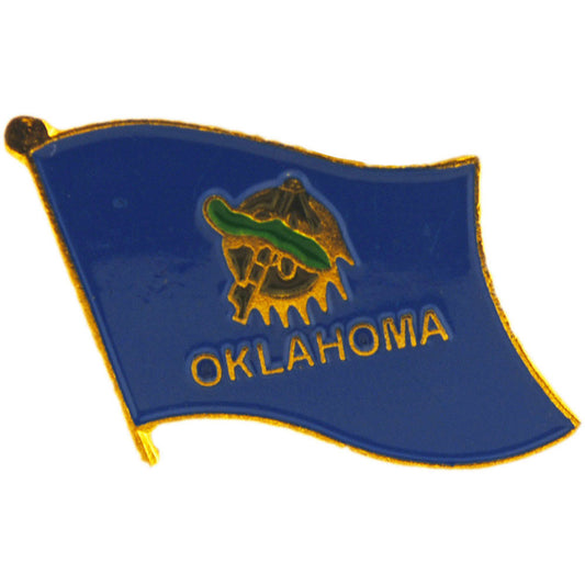 USA STATES, OKLAHOMA Flag - Original Artwork, Expertly Designed PIN - 1"