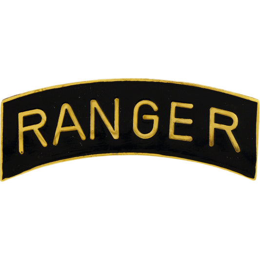 U.S. ARMY, ARMY RANGER TAB - Original Artwork, Expertly Designed PIN Gold Black - 2.5"