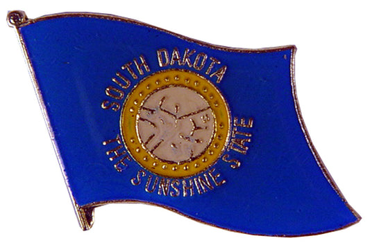 USA STATES, SOUTH DAKOTA Flag - Original Artwork, Expertly Designed PIN - 1"
