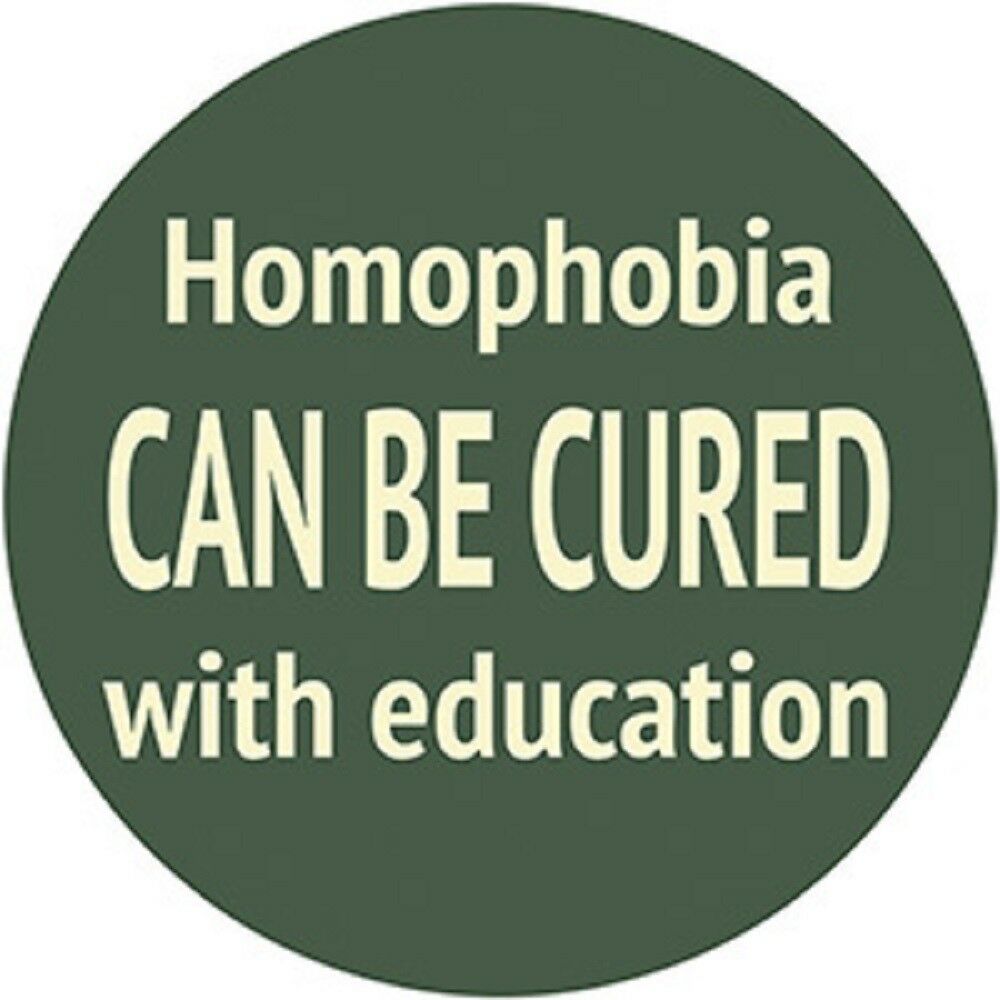 HOMOPHOBIA EDUCATION STICKER- LGBTQ Licensed Original Artwork DECAL, 4" x 4"