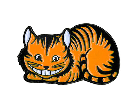 Alice Cheshire Cat Enamel Pin, Licensed Original Artwork by Matt Stewart - 1.25" x 0.75"