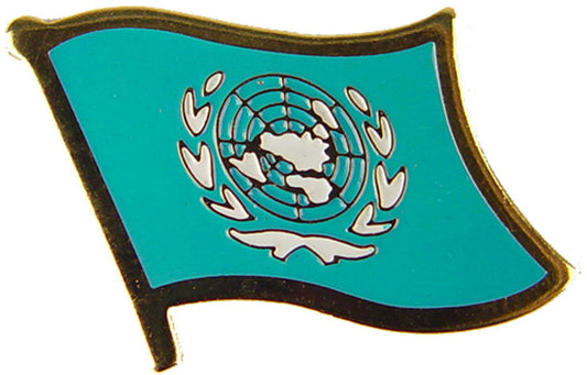 INTERNATIONAL, UNITED NATIONS Flag - Original Artwork, Expertly Designed PIN - 1"