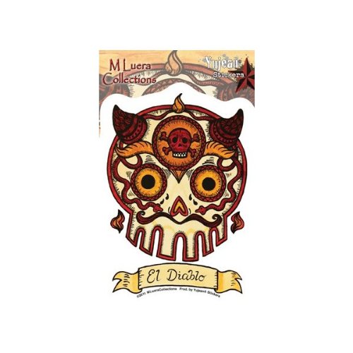 Maryann Luera - El Diablo Day of The Dead Skull - Sticker/Decal
