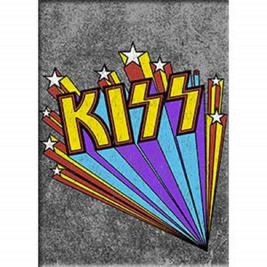 KISS, Star Banner Logo - Refrigerator MAGNET, Licensed Original Artwork, 2.5" X 3.5"