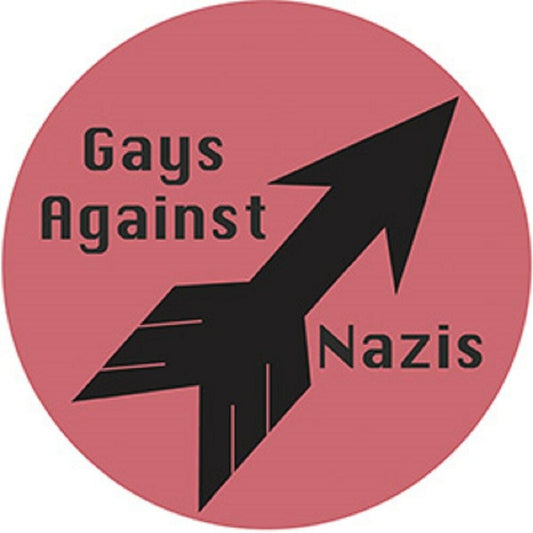 GAYS AGAINST NAZIS STICKER - LGBTQ Licensed Original Artwork DECAL, 4" x 4"