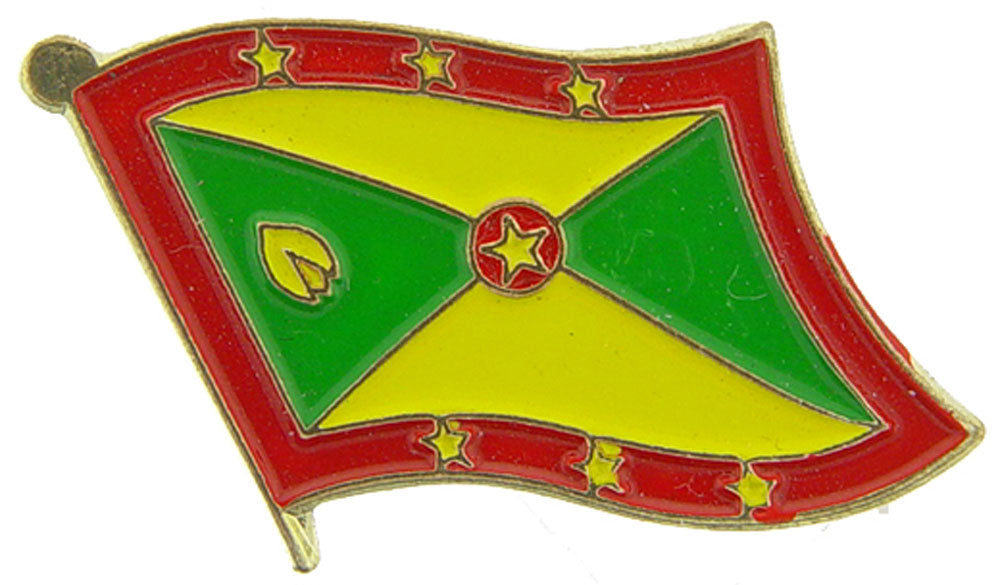 INTERNATIONAL, GRENADA Flag - Original Artwork, Expertly Designed PIN - 1"