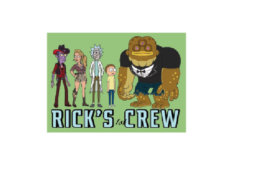 RICK & MORTY MAGNET - Officially Licensed RICK'S CREW Artwork Decorative Refrigerator Fridge Magnet - 2.5" x 3.5"