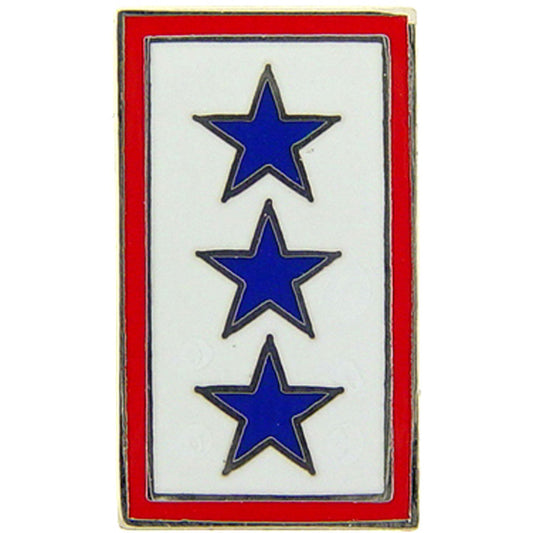 USA & PATRIOTIC, FAMILY MEMORY IN SERVICE 3 BLUE STARS - Artwork, Expertly Designed PIN - 1"