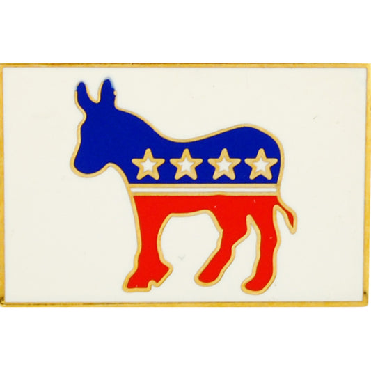 USA & PATRIOTIC, PARTY DEMOCRACY - Original Artwork, Expertly Designed PIN - 1"