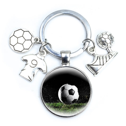 Soccer Keychain - World Cup Soccer Ball Charms, Soccer Peace Symbol Key Holder Keyring