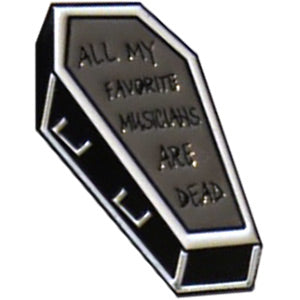 Coffin - Original Artwork, Metal Lapel Pin - 0.75" X 1.25"