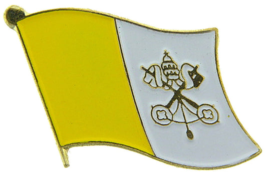 INTERNATIONAL, VATICAN Flag - Original Artwork, Expertly Designed PIN - 1"