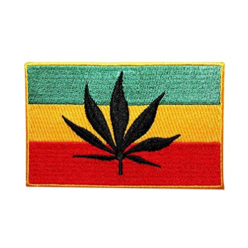 REGGAE & RASTA FLAG, Officially Licensed, Iron-On / Sew-On, Embroidered PATCH