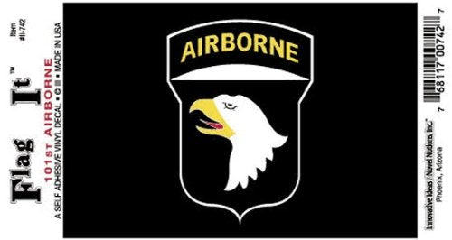 Airborne flag decal for auto, truck or boat