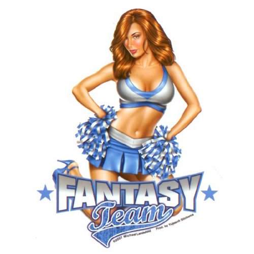 Michael Landefeld - Fantasy Team Cheerleader Pin-up Girl - Sticker / Decal