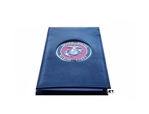 Note Pad - US MARINE CORPS Spiral Notebook Cover with Medallion, 3" x 5" inches