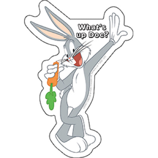LOONEY TUNES BUGS STANDING WITH CARROT STICKER - Looney Tunes Standing with Carrot Orignal Artwork STICKER, 3.75" x 5.4"