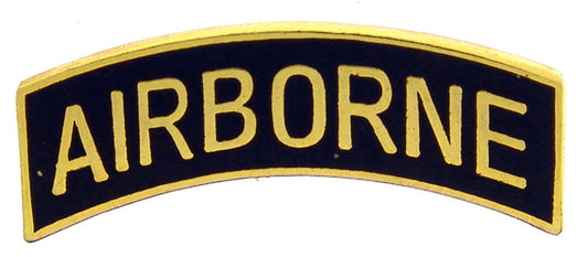 U.S. ARMY, ARMY AIRBORNE TAB - Original Artwork, Expertly Designed PIN Gold & Black - 1.0625"