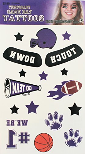 Temporary Tattoo CDX Game Day Purple Tattoos