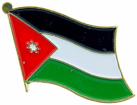 INTERNATIONAL FLAG "JORDAN" PIN - Officially Licensed Patriotic Jordan Flag Orignal Artwork, Expertly Designed PIN - 1"