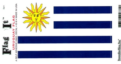 Uruguay flag decal for auto, truck or boat