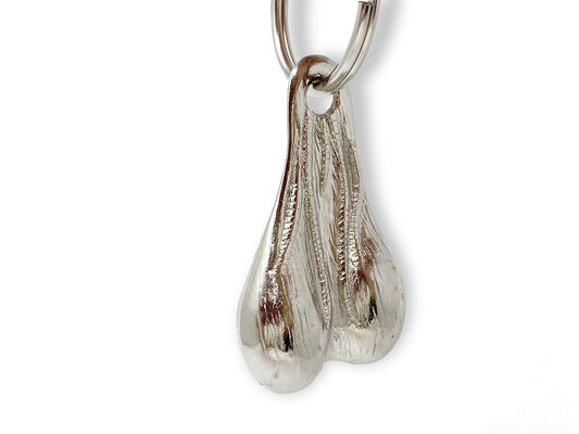 CHROME BALLS Bikers Key Chain with a Witty Sense of Humor, Stainless Steel Metal Key Holder KEYCHAIN