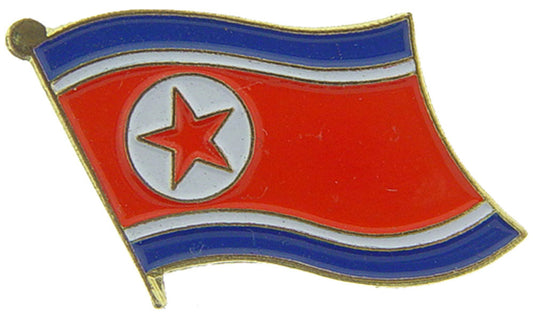 INTERNATIONAL, KOREA NORTH Flag - Original Artwork, Expertly Designed PIN - 1"