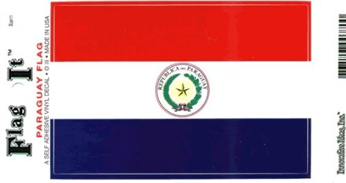 Paraguay flag decal for auto, truck or boat