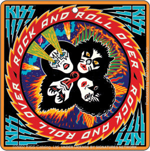 "KISS ROCK AND ROLL OVER - Officially Licensed Original Artwork Air Freshener Size - 3"""