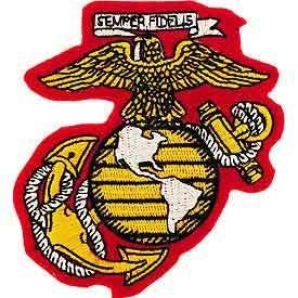 USMC EGA (03) - Embroidered Novelty Patches, Iron On Patch - 3.25"