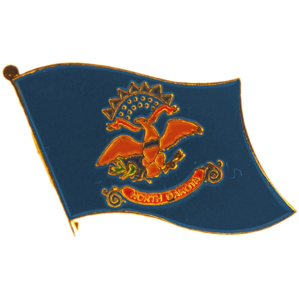 USA STATES, NORTH DAKOTA Flag - Original Artwork, Expertly Designed PIN - 1"