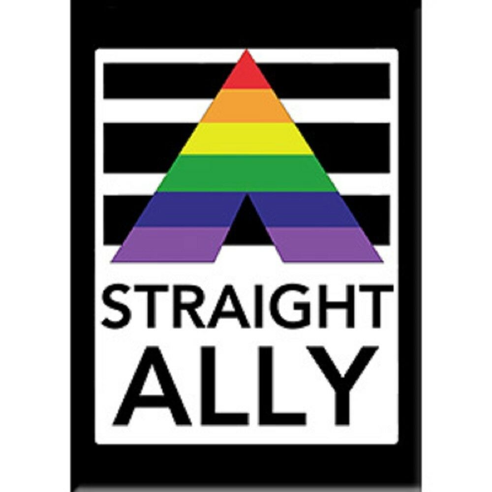STRAIGHT ALLY UNIVERSAL - LGBTQ Licensed Original Artwork MAGNET, 2.5" x 3.5"