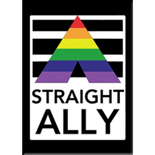 STRAIGHT ALLY UNIVERSAL - LGBTQ Licensed Original Artwork MAGNET, 2.5" x 3.5"