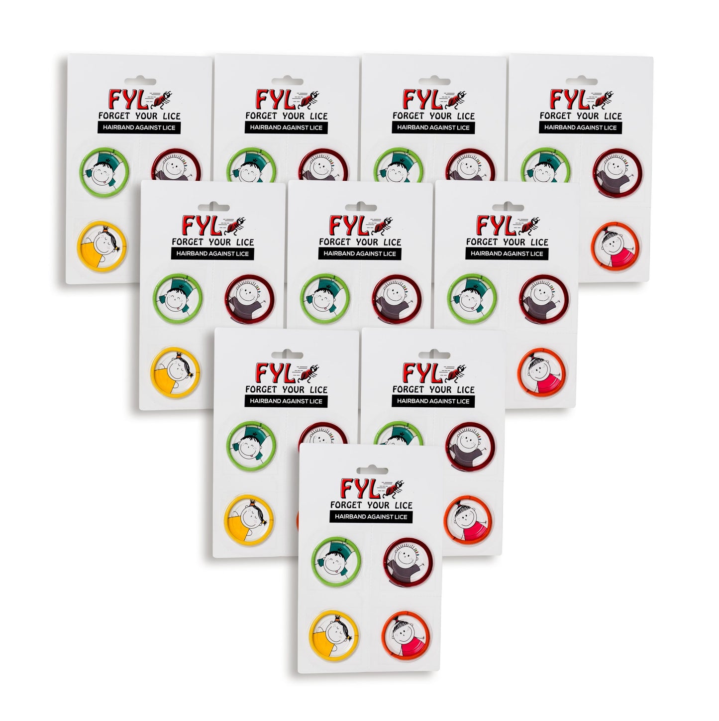 HOOT LICE BOMB Ponytail HEADBAND Ties AGAINST LICE - All Natural Powerful Repellent Long Lasting Hair Bands Set - 40 Pieces