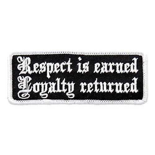 RESPECT IS EARNED, Thread Iron-On / Saw-On Rayon PATCH - 4" x 1"