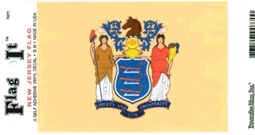 New Jersey flag decal for auto, truck or boat