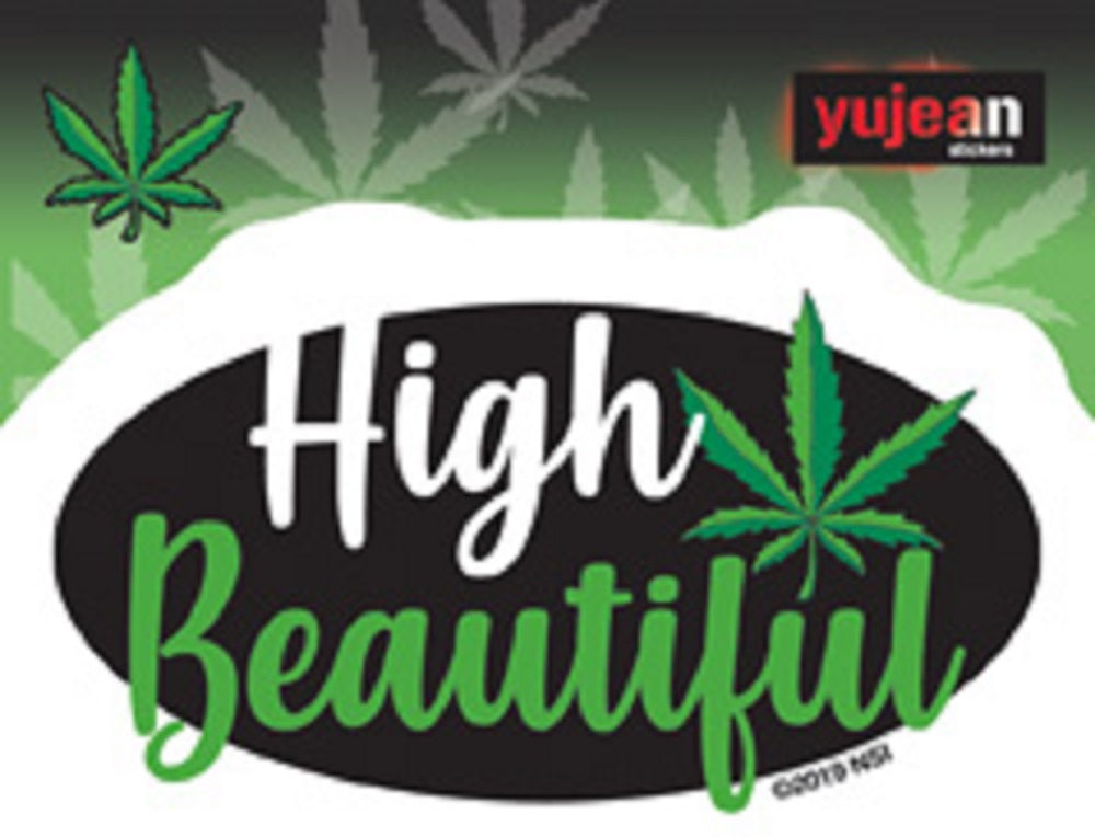 HIGH BEAUTIFUL IN/OUT DOOR STICKER - High Beautiful Orignal Artwork Premium In / Out Door Decal STICKER - 3.25" x 2"