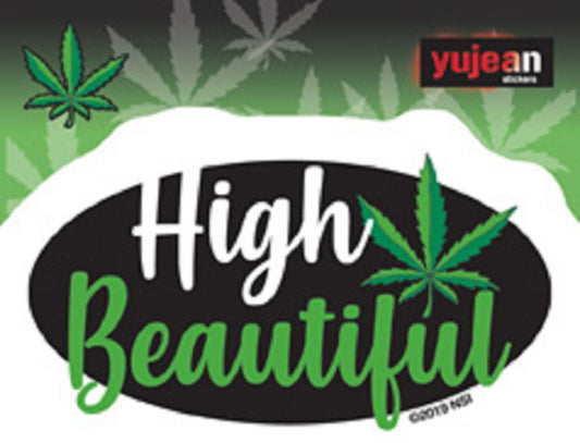 HIGH BEAUTIFUL IN/OUT DOOR STICKER - High Beautiful Orignal Artwork Premium In / Out Door Decal STICKER - 3.25" x 2"