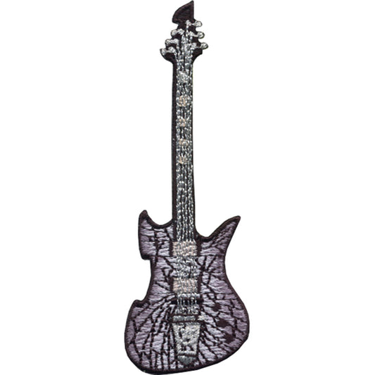Kiss - Starchild's Black Guitar - Iron on or Sew on Embroidered Patch