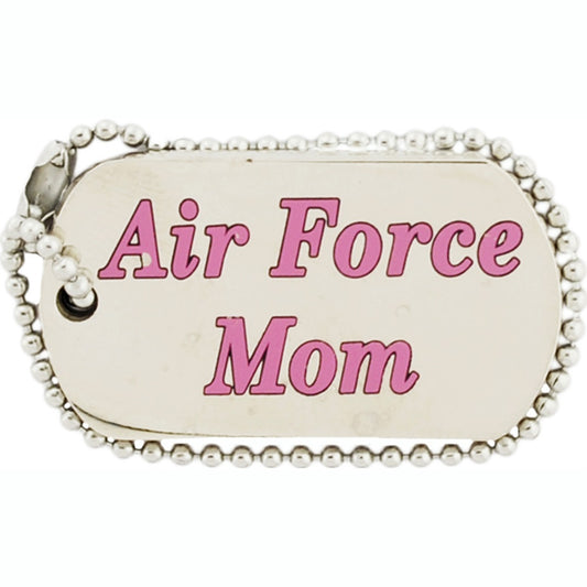 U.S. AIR FORCE, USAF MOM DOG TAG - Original Artwork, Expertly Designed PIN - 1.25"