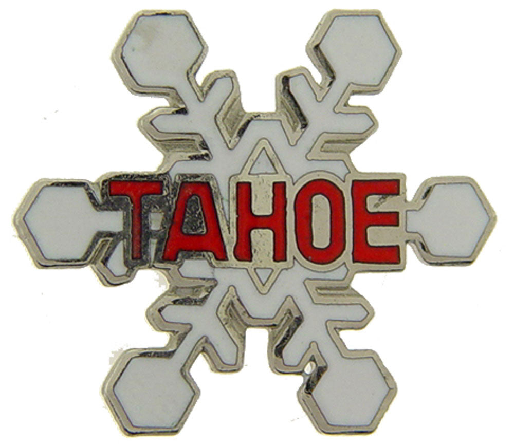 US STATES PIN, CALIFORNIA TAHOE SNOW - Novelty Patriotic Enamel Lapel PIN - 1"