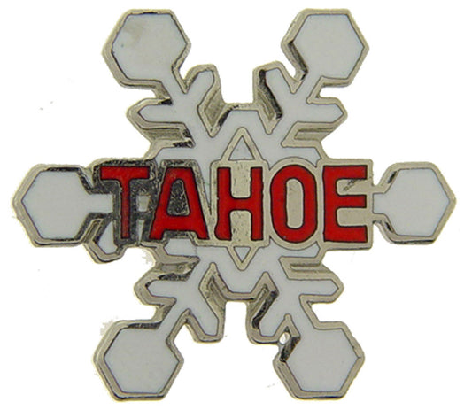 US STATES PIN, CALIFORNIA TAHOE SNOW - Novelty Patriotic Enamel Lapel PIN - 1"