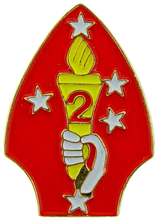 U.S. MARINES, USMC 2nd Division Pewter - Original Artwork, Expertly Designed PIN - 1"